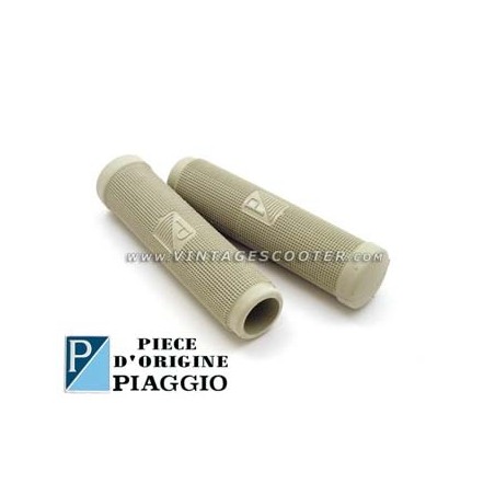 Revetements de poignées sans collerette gris-beige Origine Piaggio ACMA 1950-58